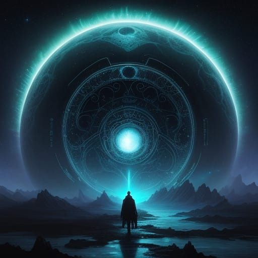 Cosmic Portal in a Swirling Nebula