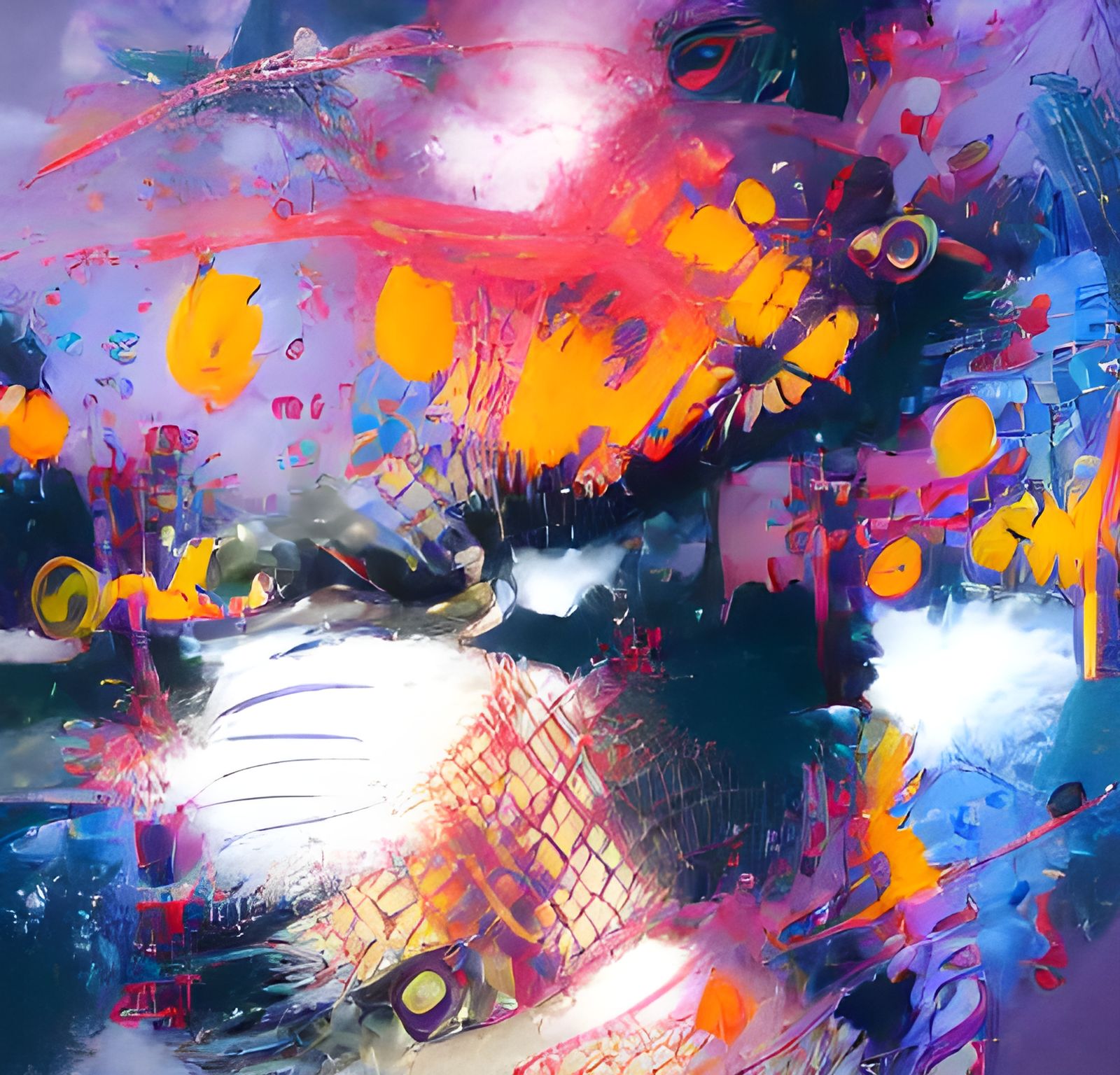 Surreal Jazz Scene in Afrofuturist Steampunk Style