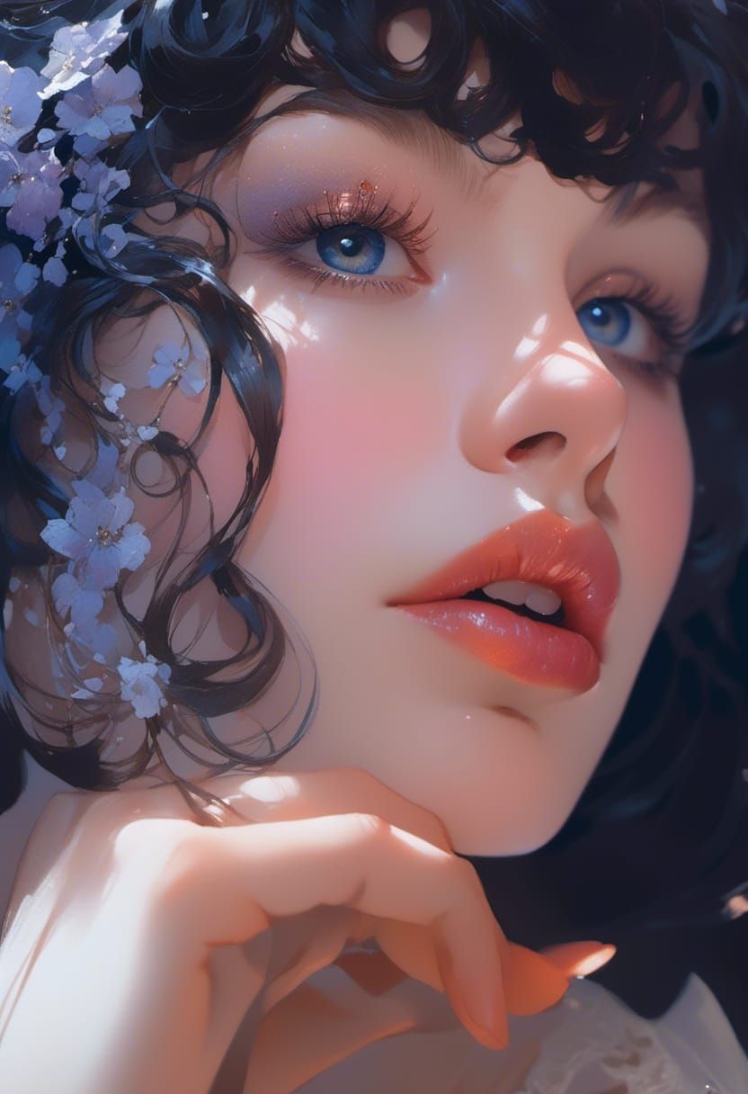 Princess Belle Portrait in Hyperrealistic Style