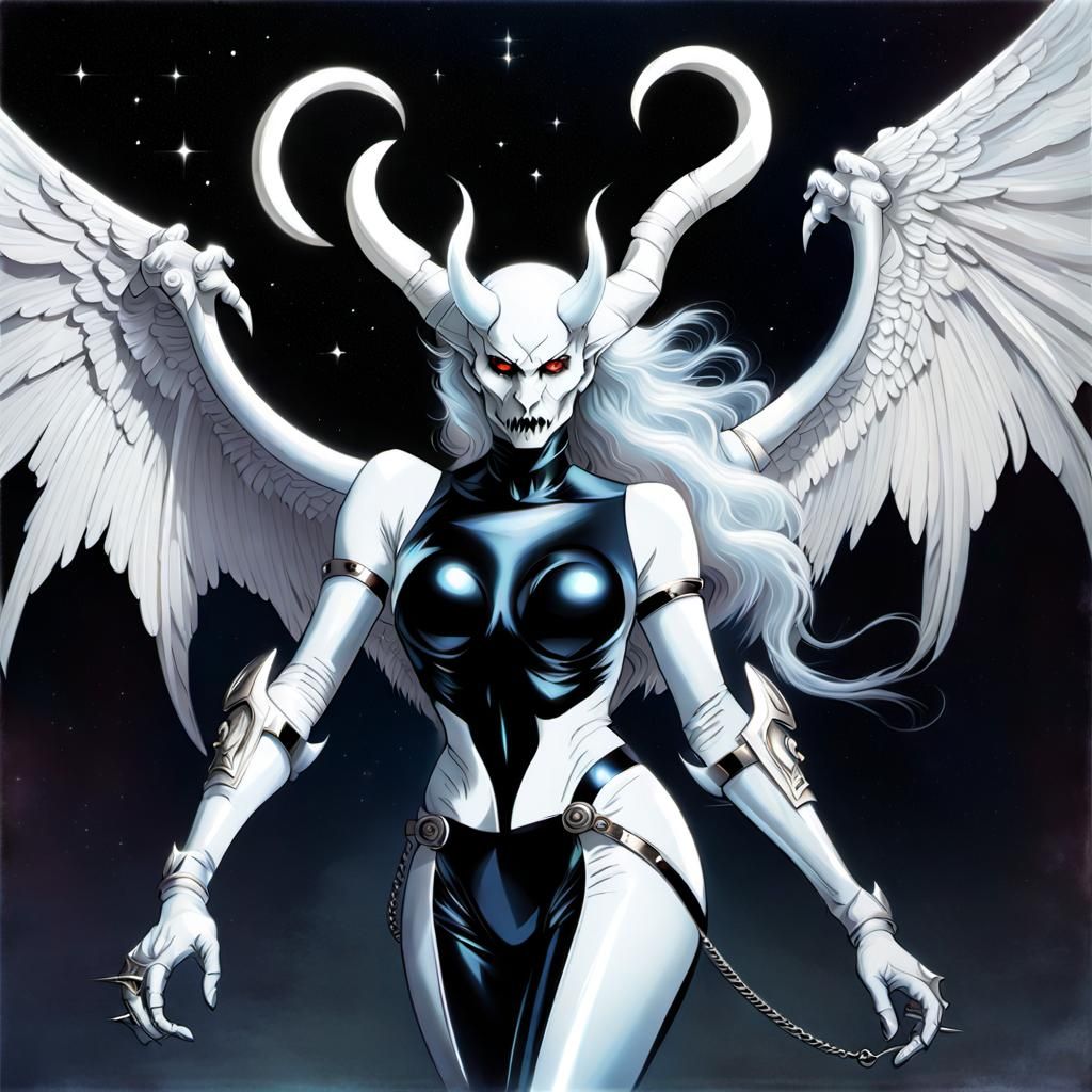 Cyberpunk Fusion: Angel of Love and Demon of Death