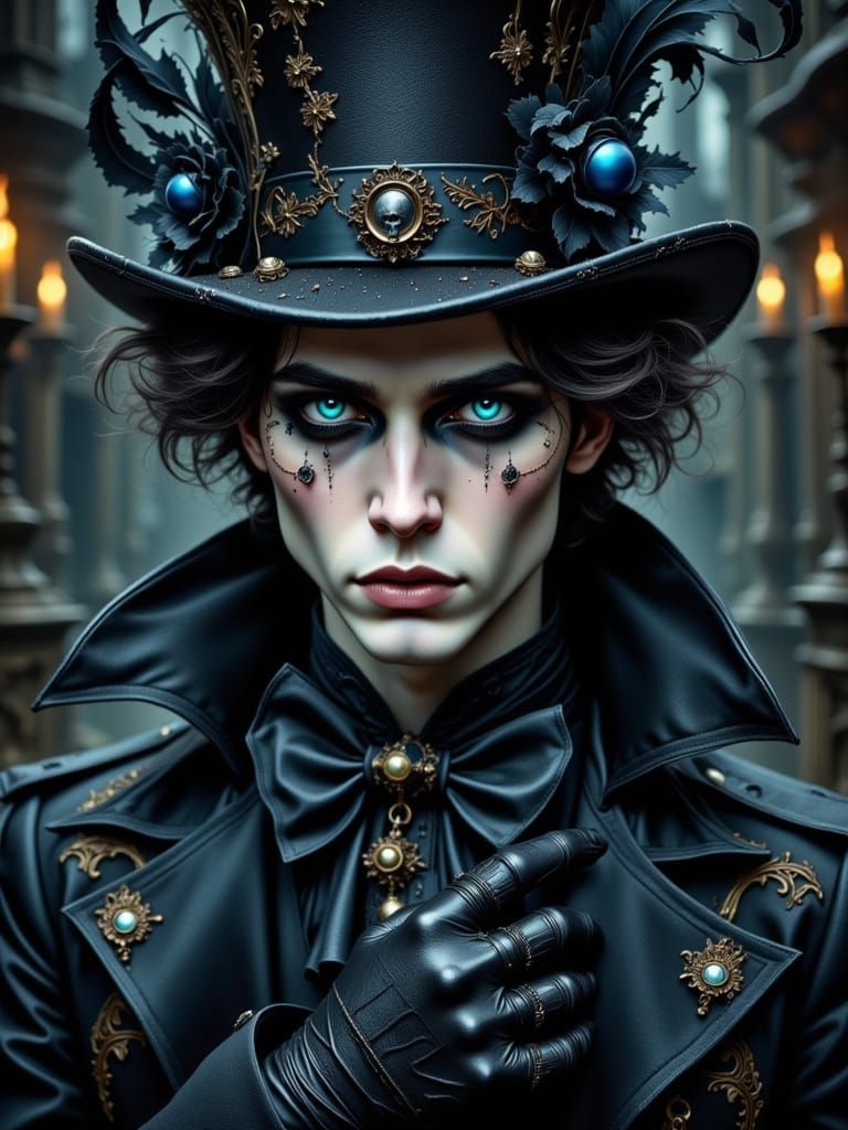 Gothic Mad Hatter in Victorian Splendor