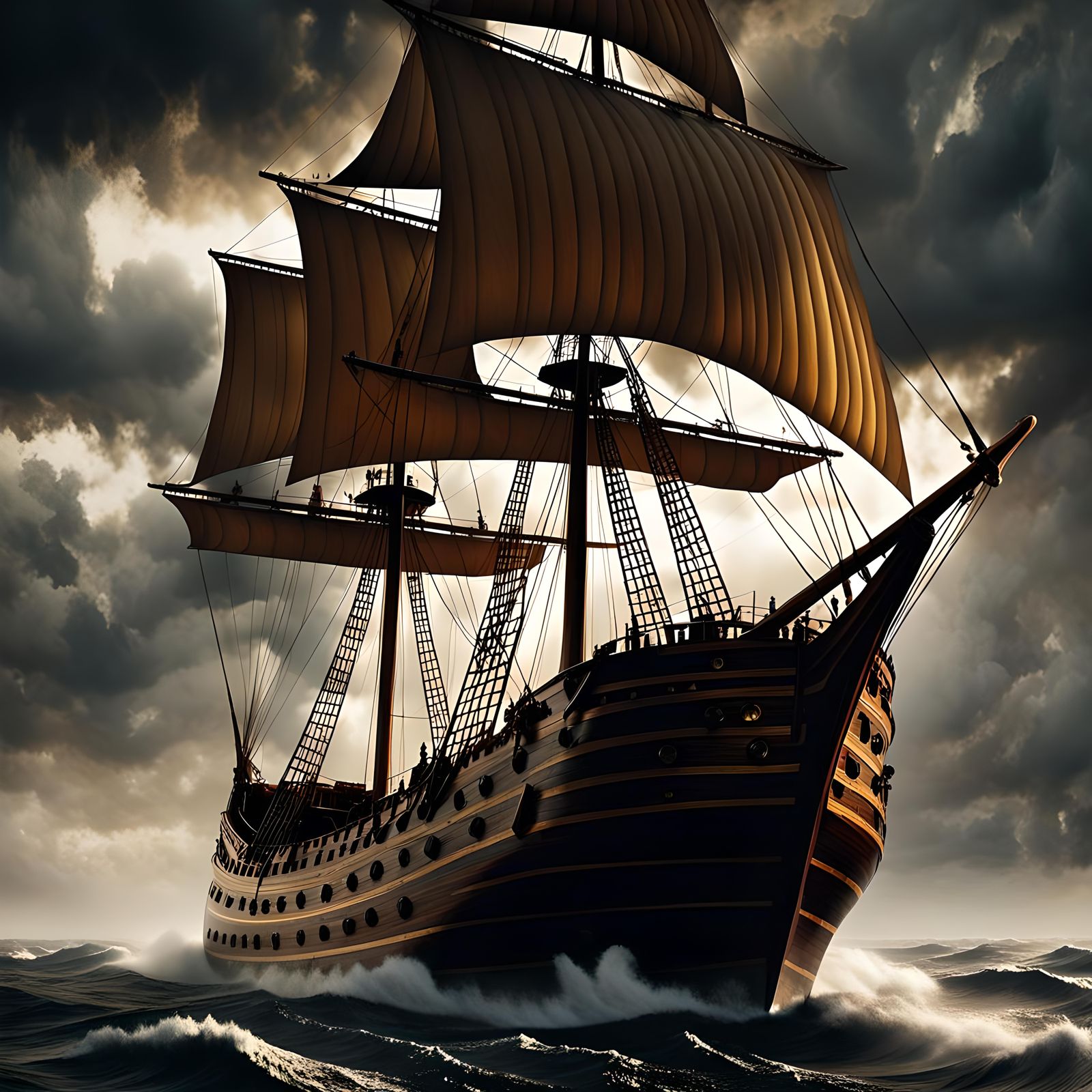 Hyperrealistic Ship with Intricate Details in HDR