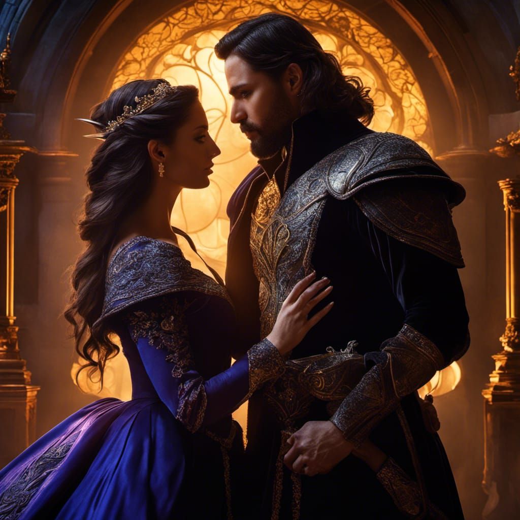 Fantasy Witch Seduces King in Medieval Castle