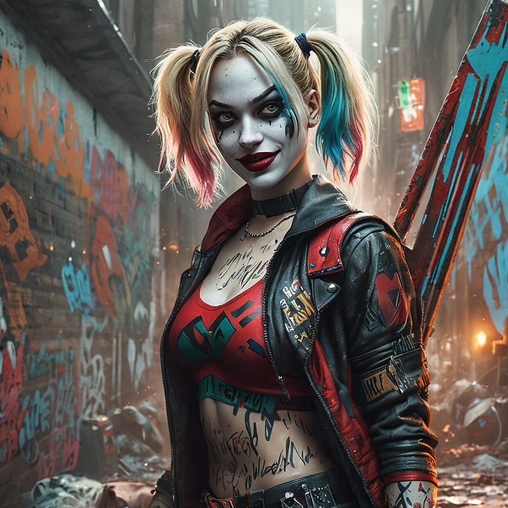 Harley Quinn Street Art in Gotham