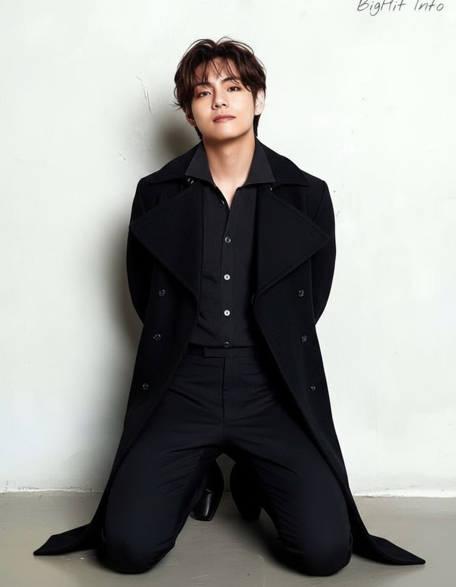 Man Kneeling With Hands Behind Back and Smirk