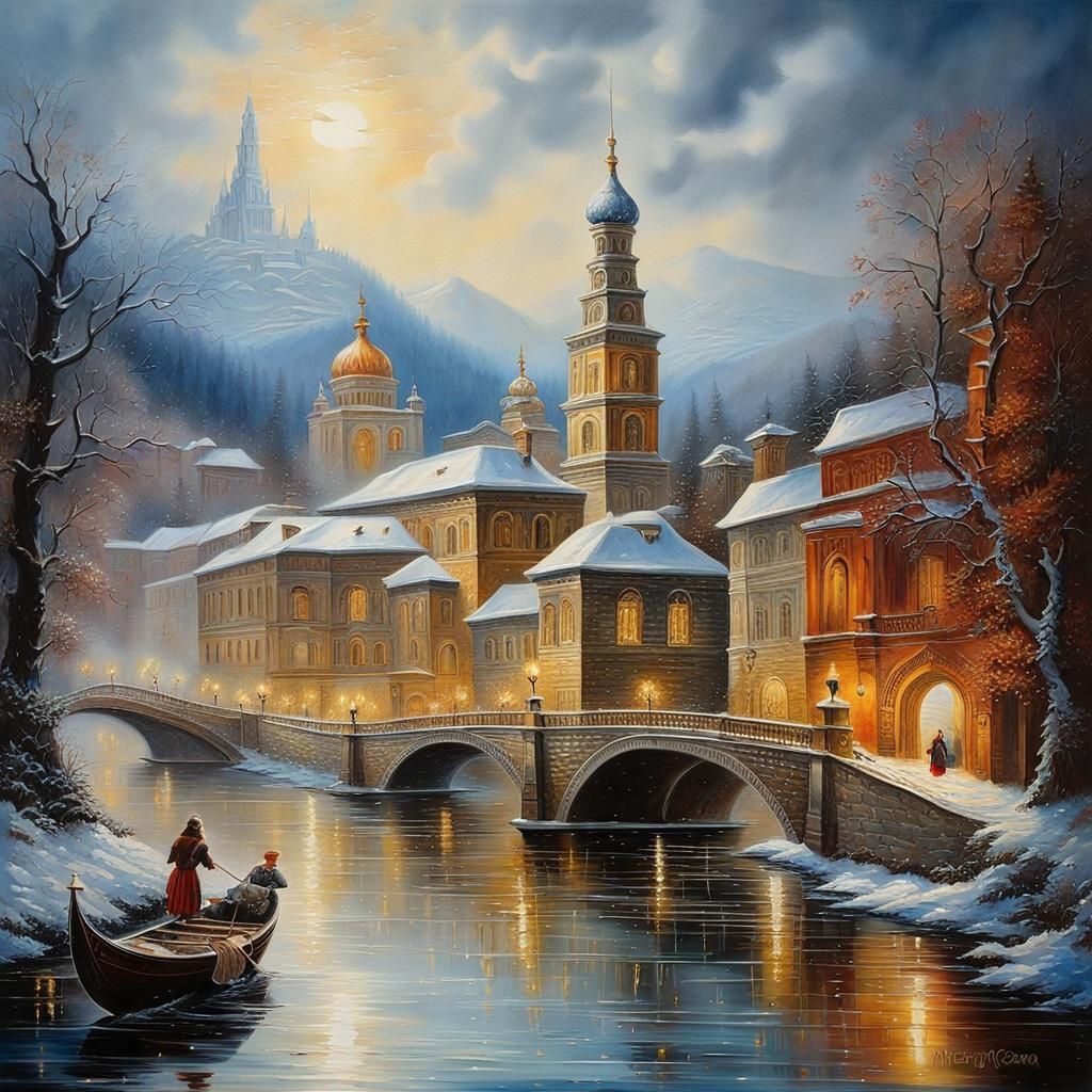 Surreal Fantasy Art with Intricate Oil Paint Textures