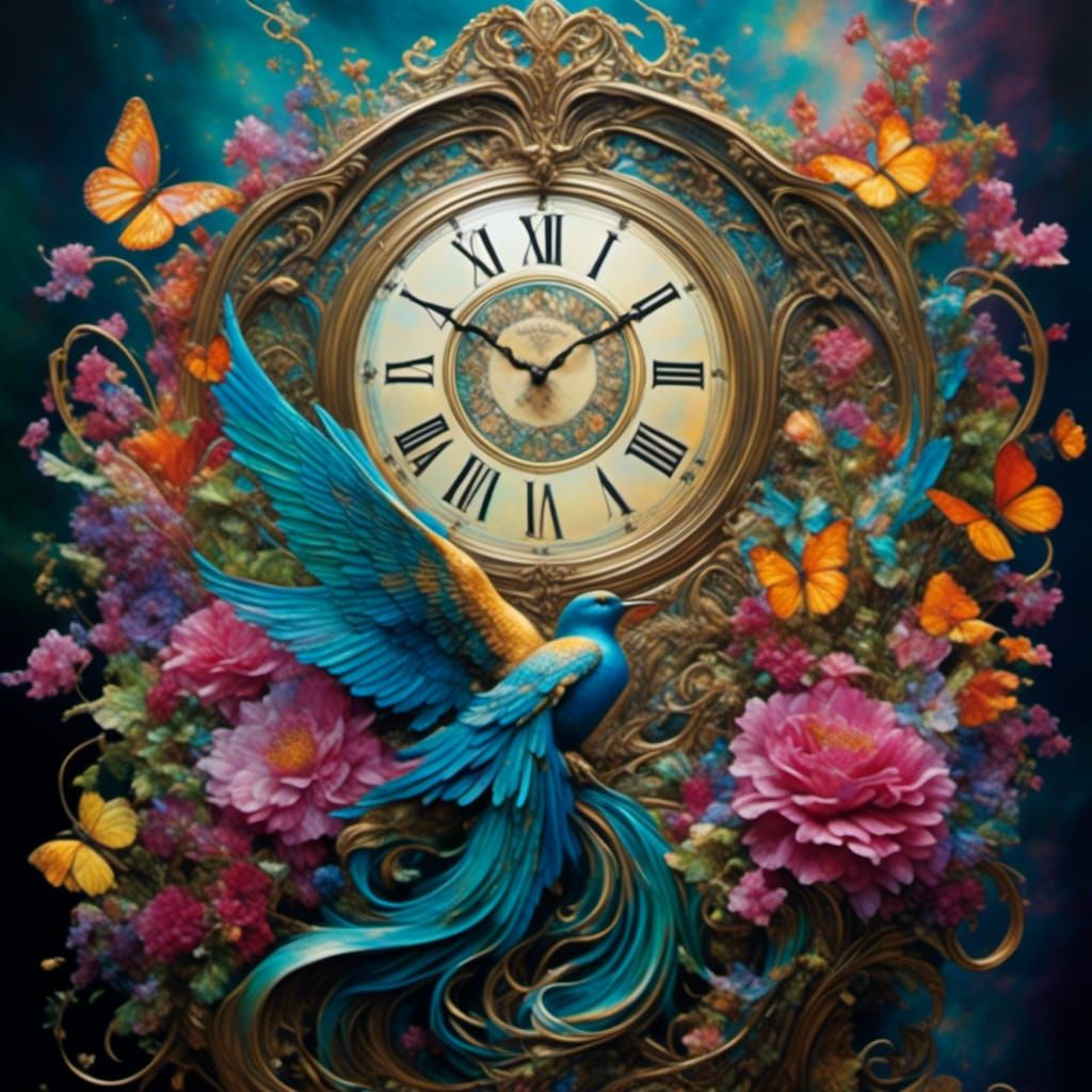 Art Nouveau-inspired Clock Series - 37