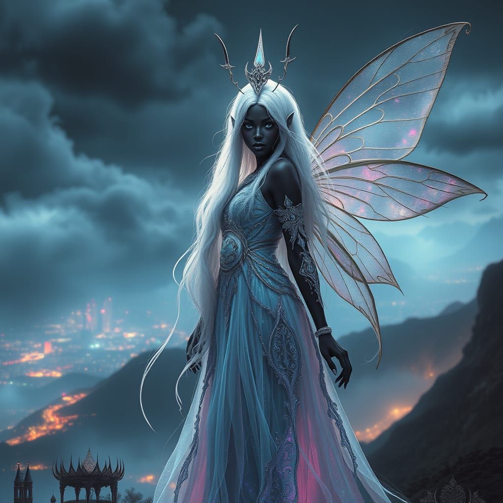 Enchanted Black Fairy Goddess of the Ethereal Realm