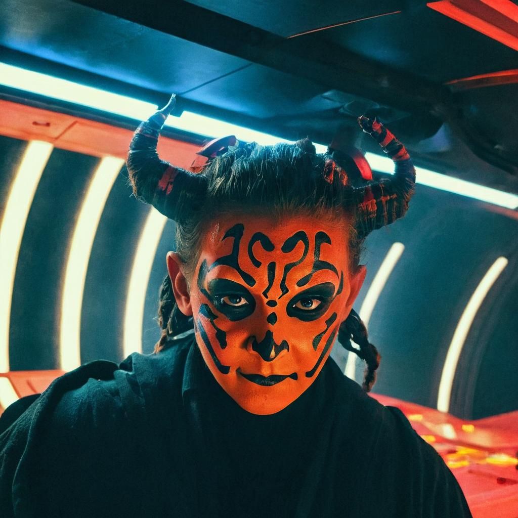 Female Darth Maul as Spaceship Captain