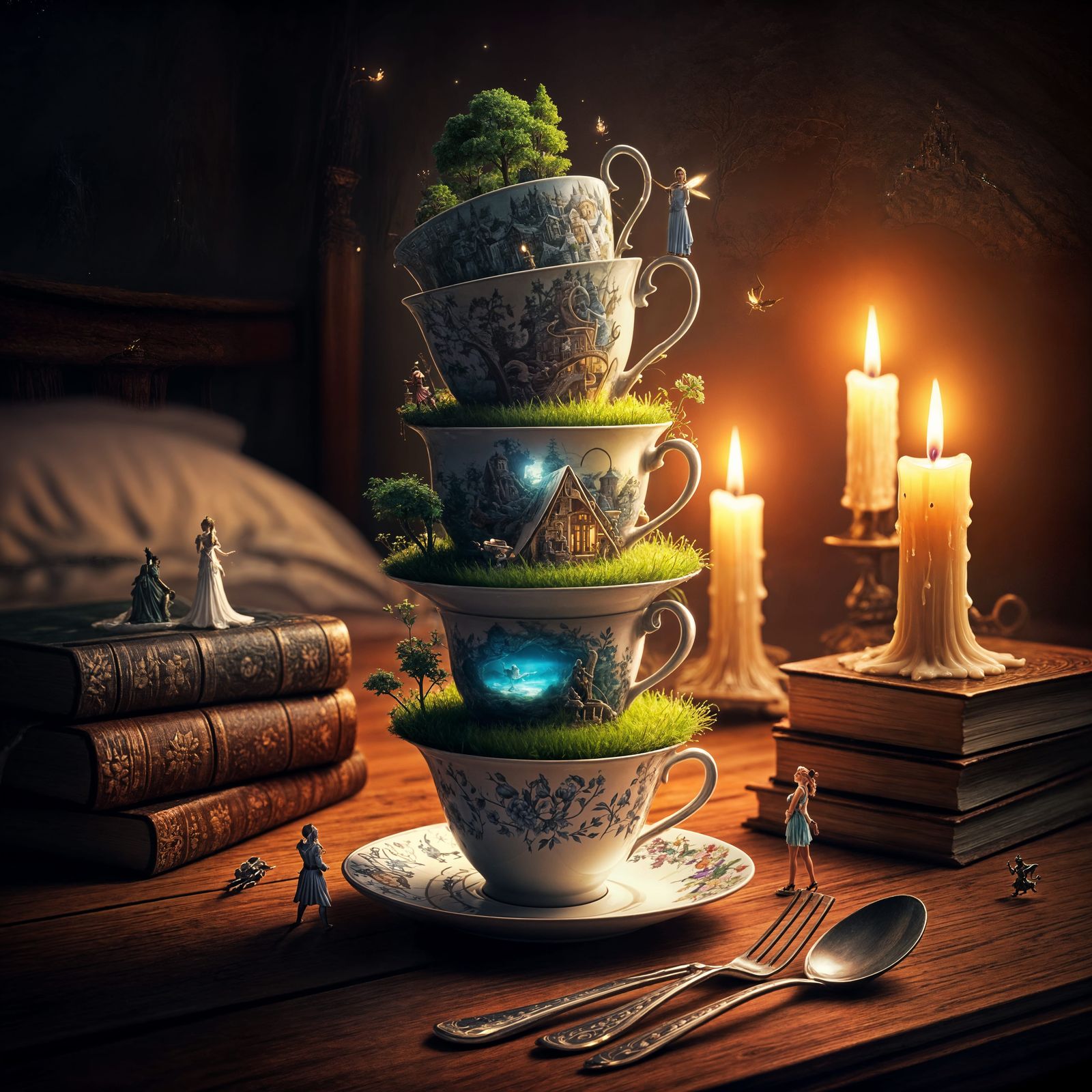 Tower of Teacups: Miniature Fantasy Worlds