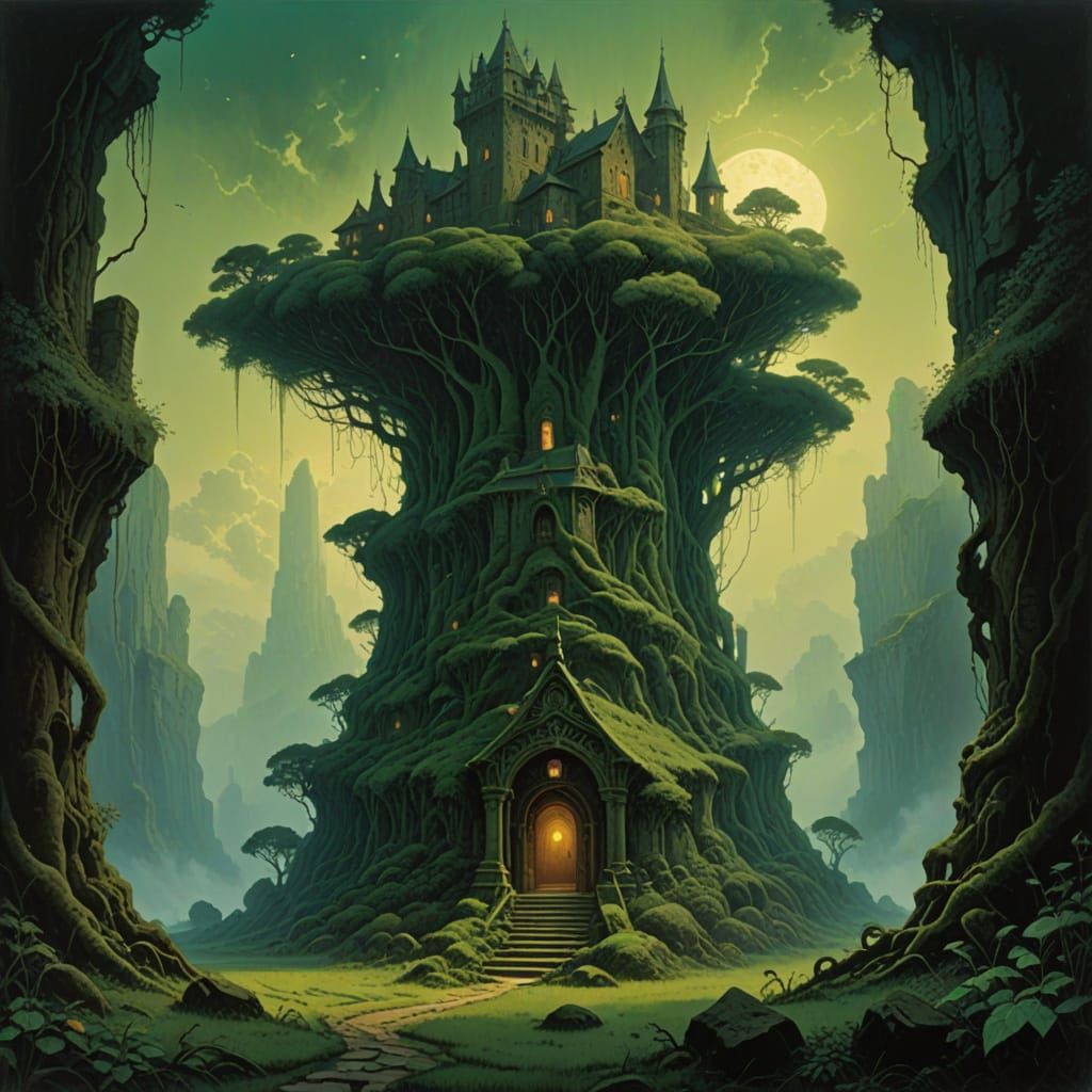 Enchanted Library Reborn with Nature's Vines