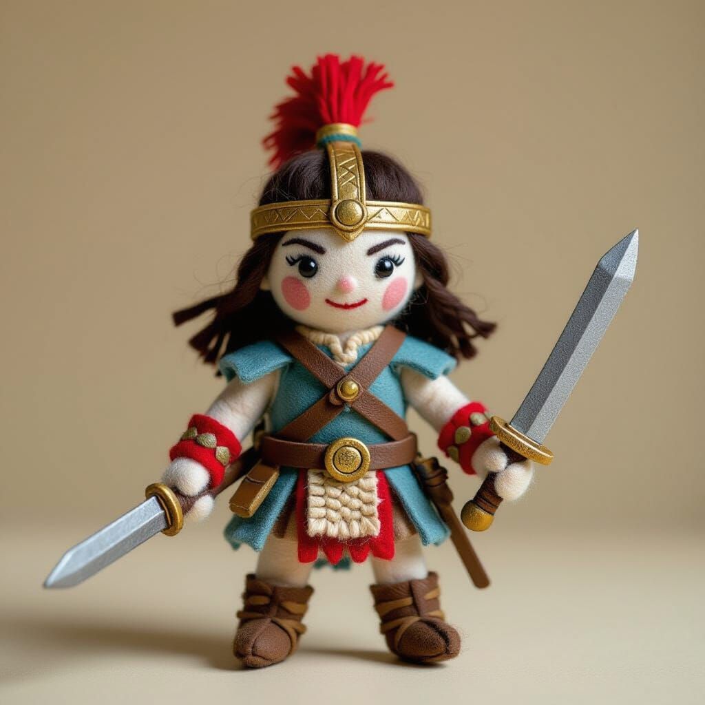 Felt Warrior: A Stitched Miniature