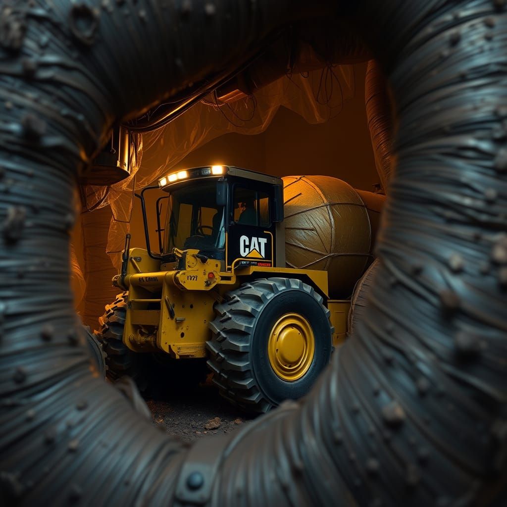 Caterpillar 797 Encased in Cocoon