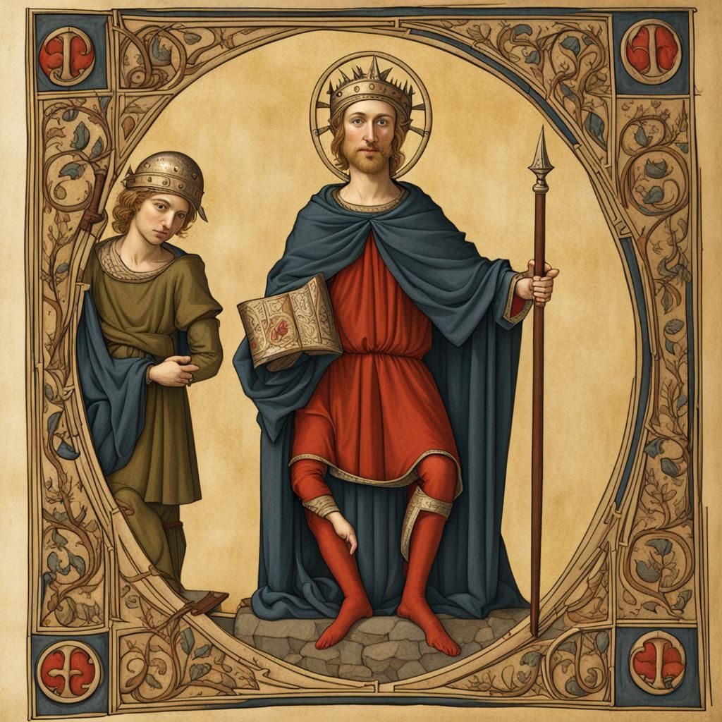 Naberius in Medieval Art Style