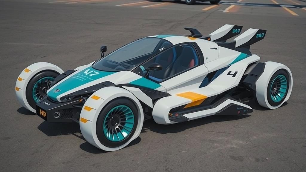 Futuristic Cyberpunk Bubble Car in Photo