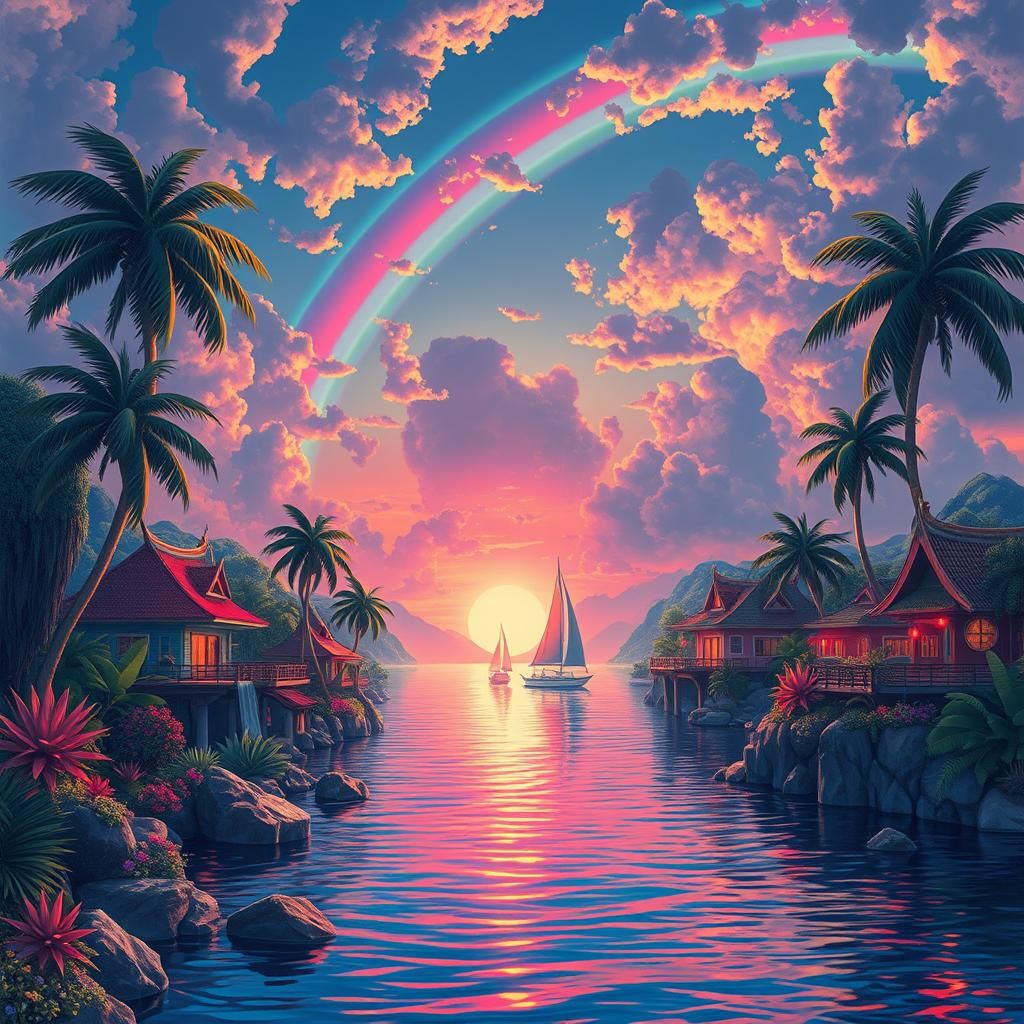 Tropical Serenity (emoji prompt)