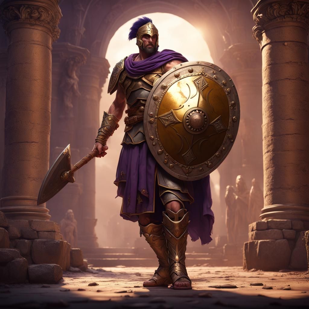 Dark Fantasy Roman Gladiator Concept Art