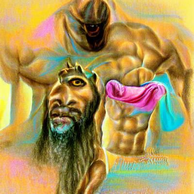 Biblical Servitude Scene in Classic Painting Style