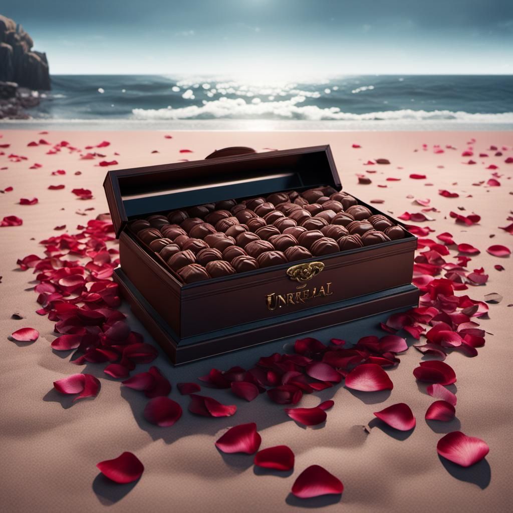 Beachside Chocolates in Detailed Matte Painting Style