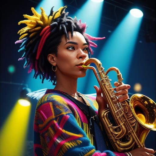 Animals Playing Jazz in Surrealist Art Style