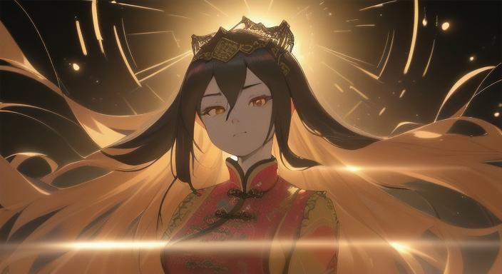 Empress Dowager Mu: Hyperrealistic Portrait in Traditional A...