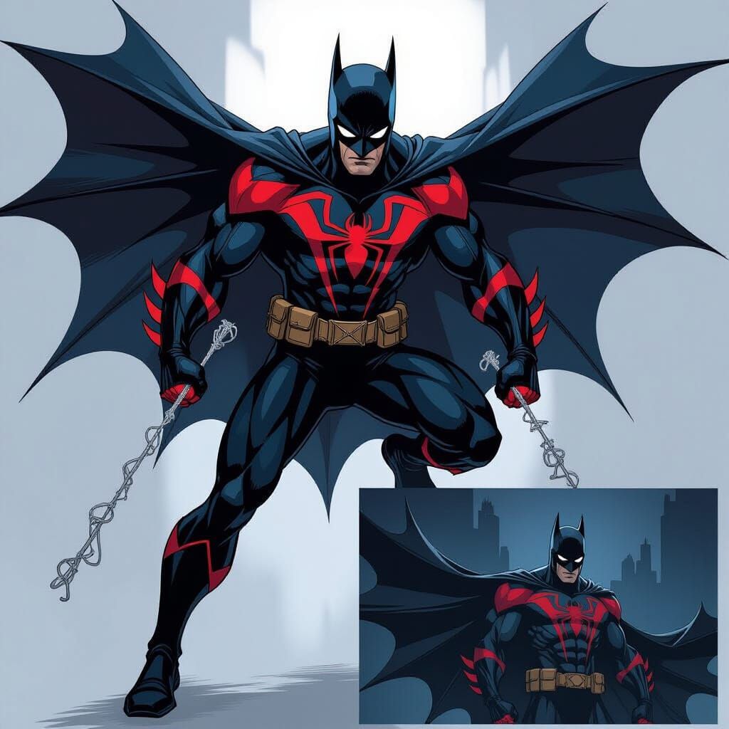 Spider-Bat Hybrid Superhero Concept Art