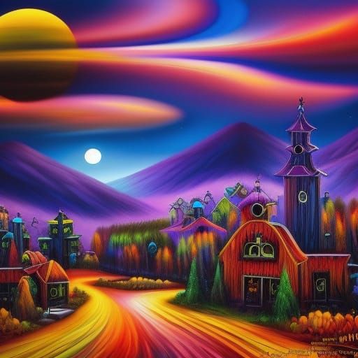 Cinematic Taco Bell in Neo-Impressionist Style