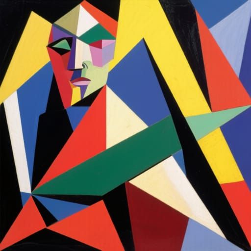 Visionary Fashion Rebellion in Cubist Style