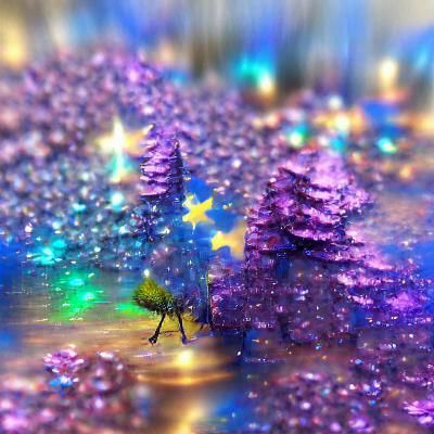 Enchanted Forest with Glittering Sunlight