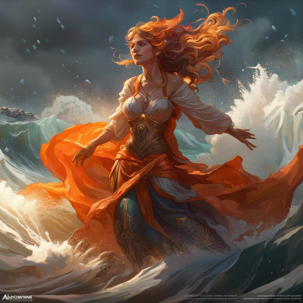 Sea Goddess in Hyperdetailed Digital Art