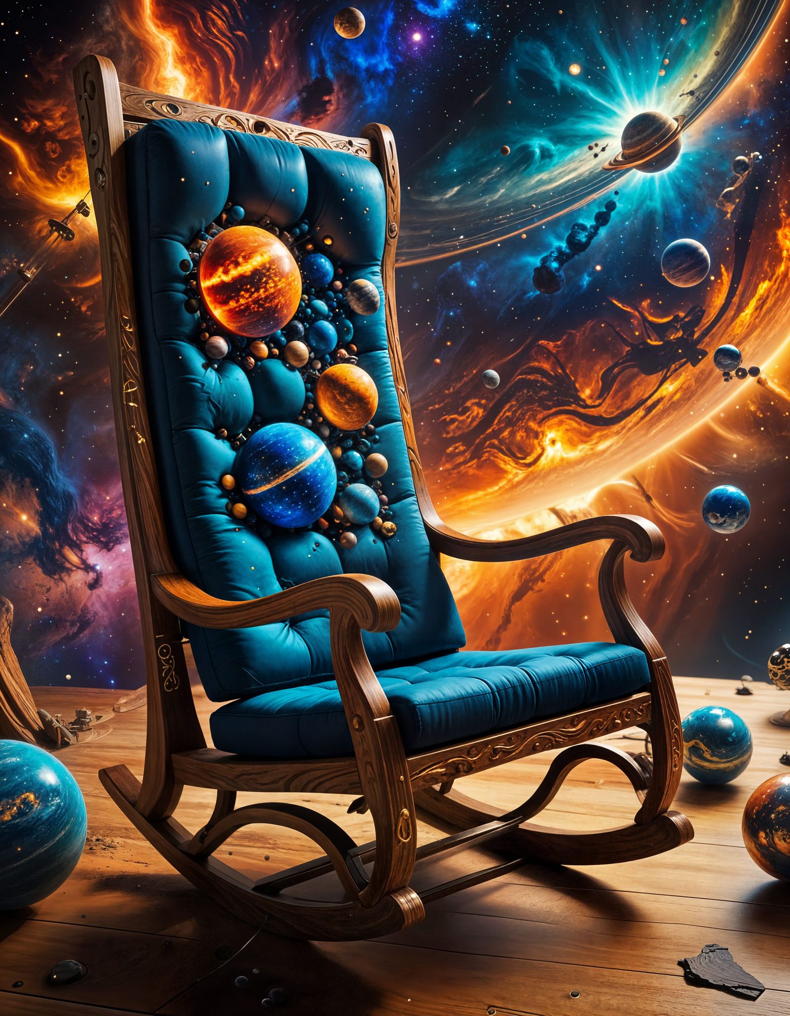 Planetary Rocking Chair: A Cosmic Furniture Concept