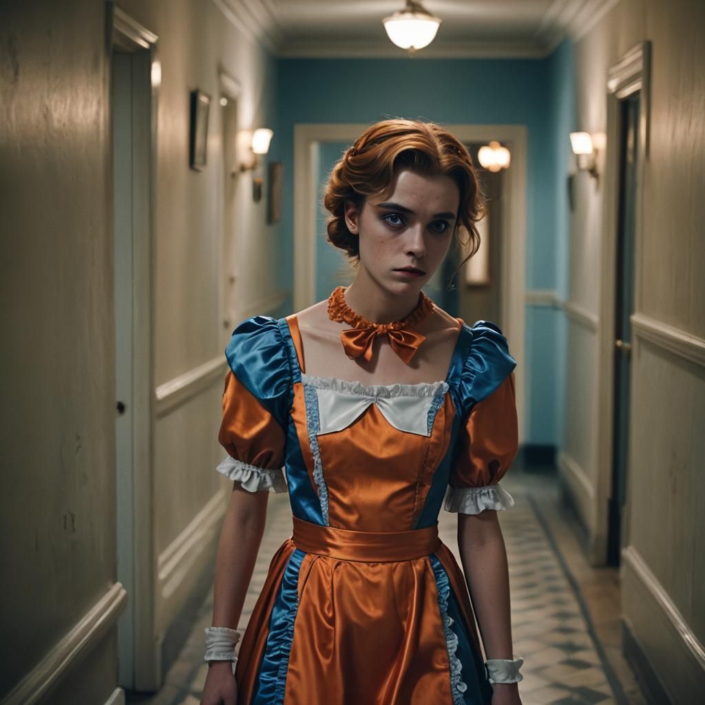 Boy in Maid Dress: Cinematic Film Still