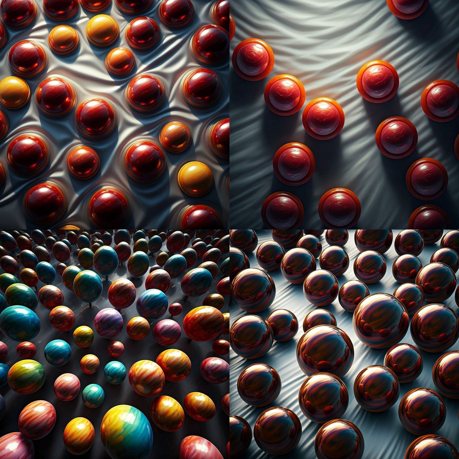 Lollipops Scattered on White Sheet: Top View