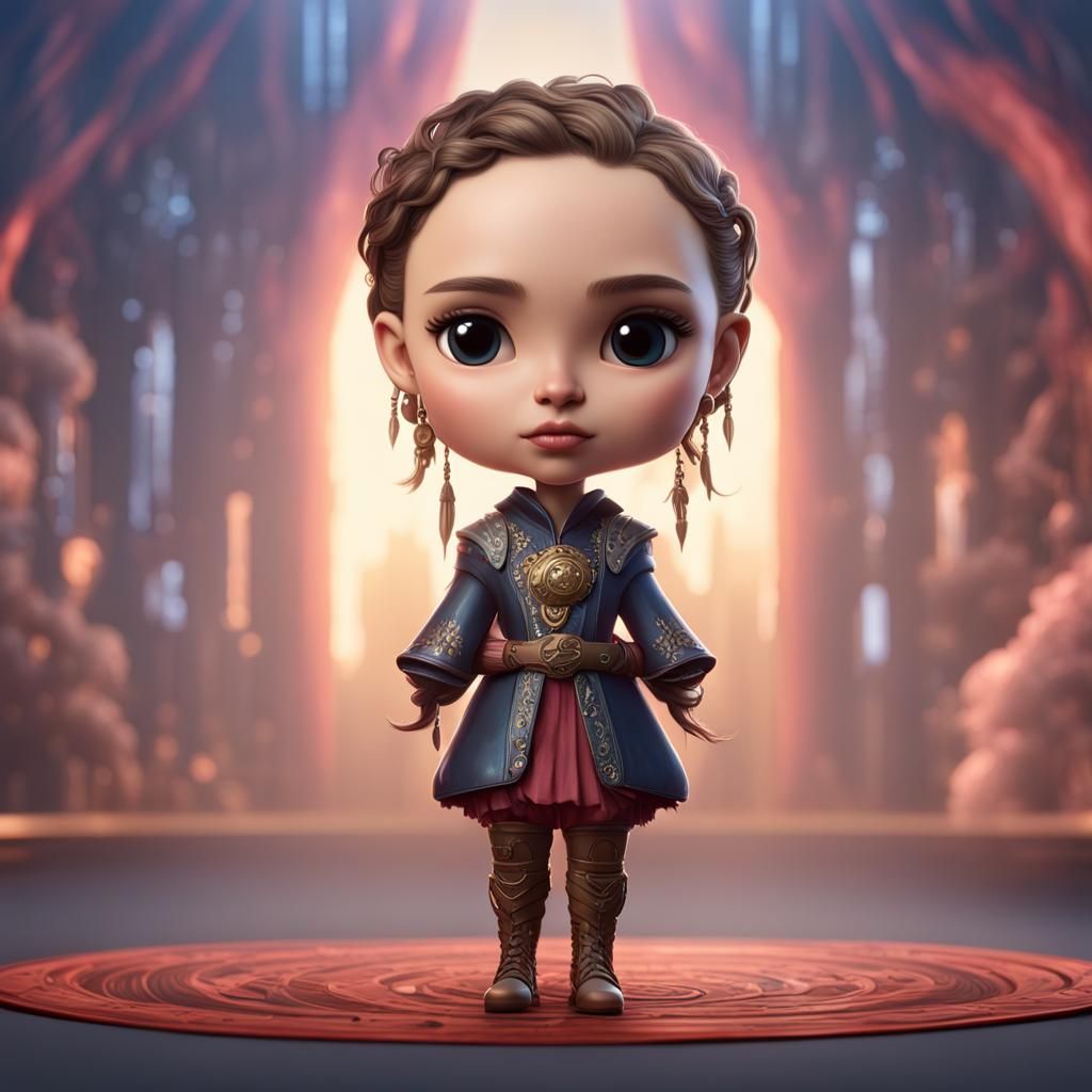 Hyperrealistic Natalie Portman as Cute Chibi