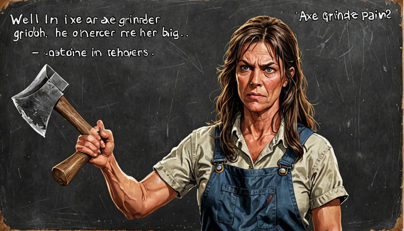 Well, I'm an axe grinder
Piledriver
Mama says that I never, never mind her