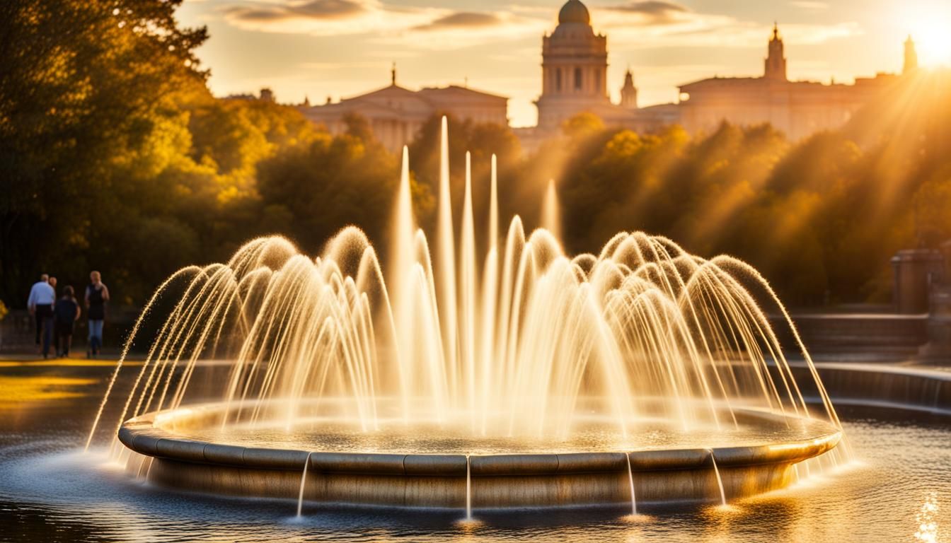 Ethereal Magic Fountain in Divine Light
