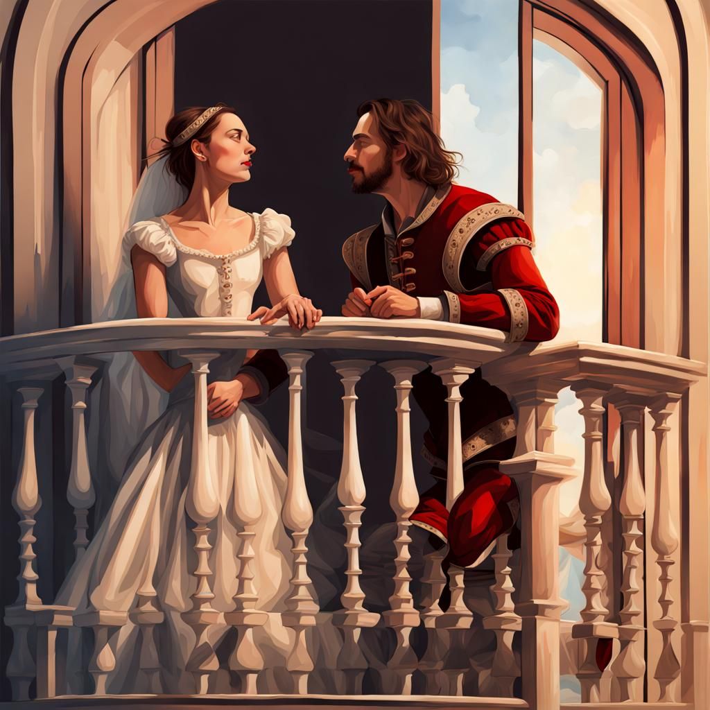 Shakespeare's Romeo & Juliet On The Balcony