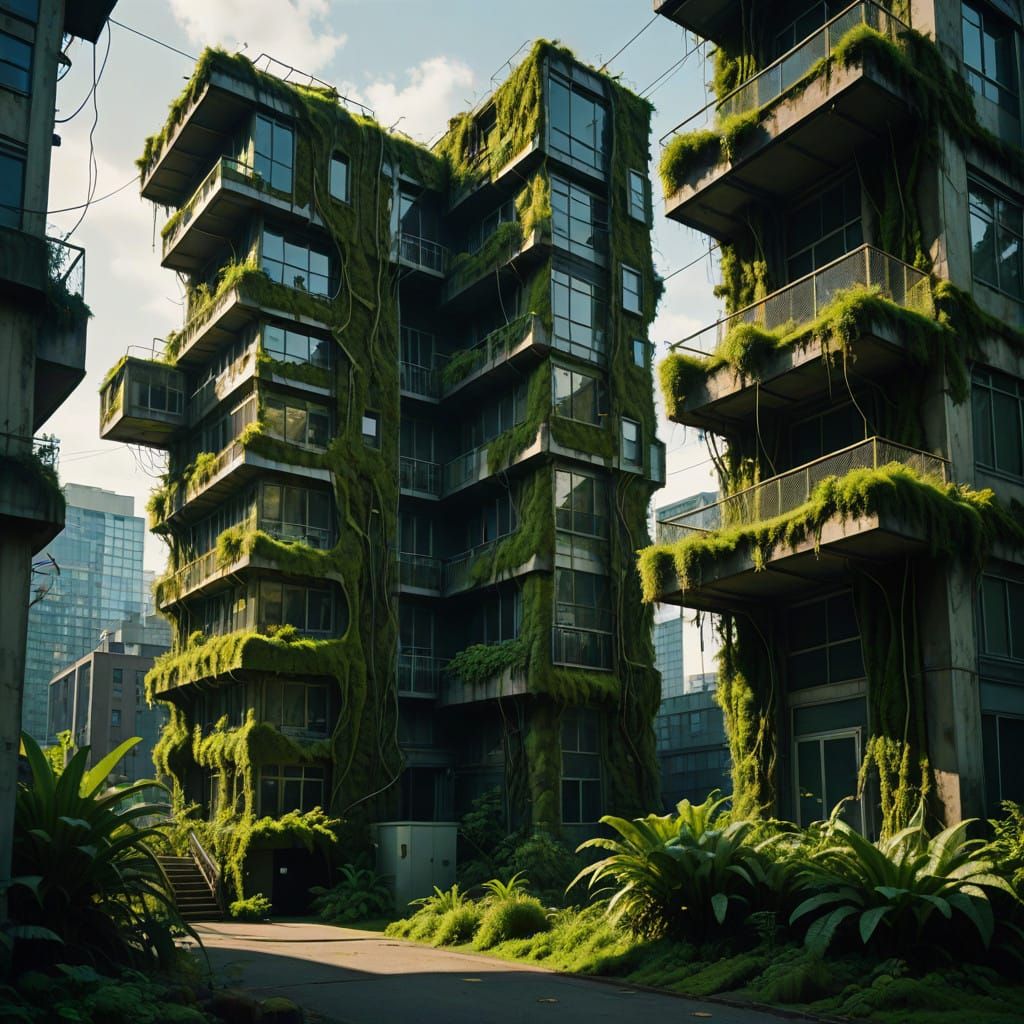 Neo-Ecological Metropolis in a Cyberpunk World