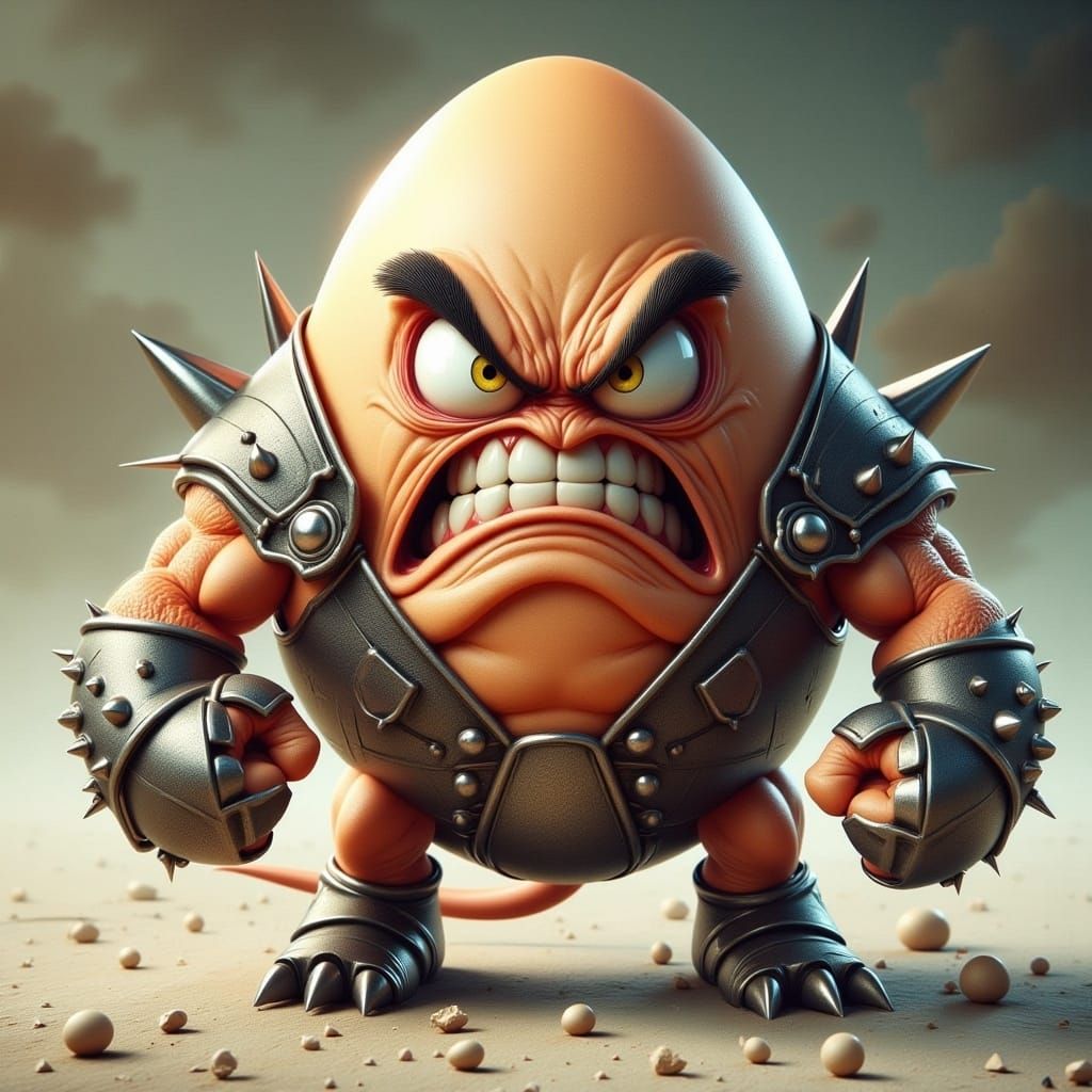 Armored Angry Egg Ready for Battle