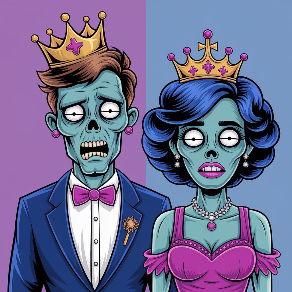 Zombie Prom King and Queen Reign Supreme