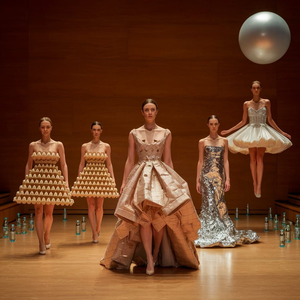 Recycled Fashion Runway Showcasing Eco-Friendly Designs