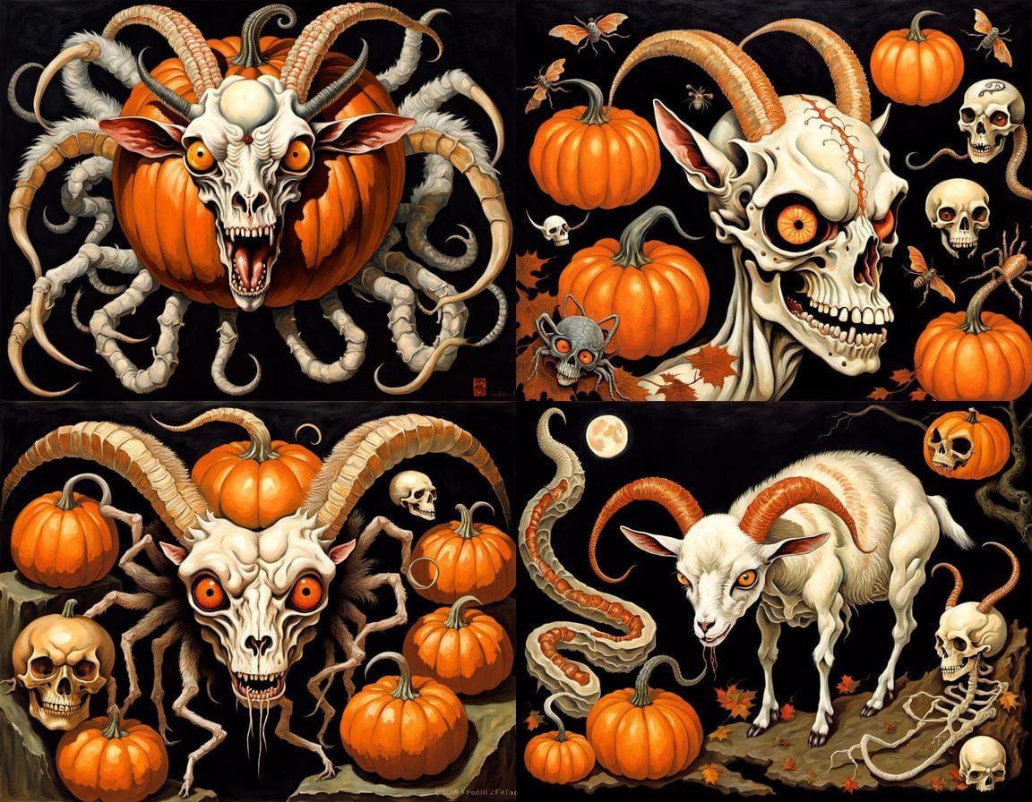 Horrific Mutant Zygote in Egon Schiele Oil Painting Style