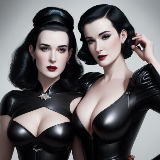 Robyn Dominique and Dita von Tease Portrait