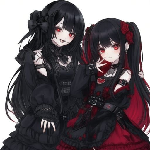 Two Girls Merged into One Unique Portrait