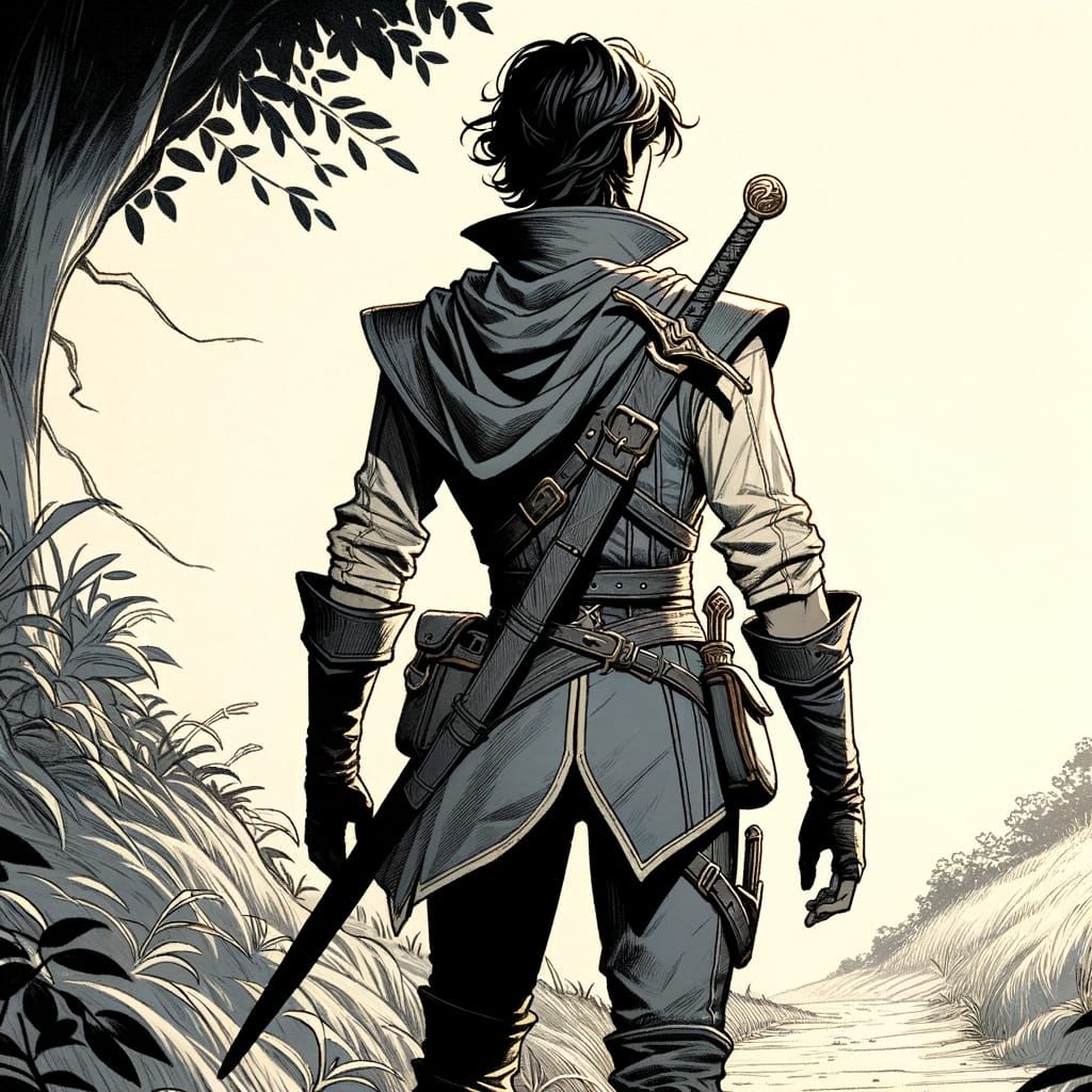 Hispanic Female Adventurer Ready for Quest in 2D RPG Art