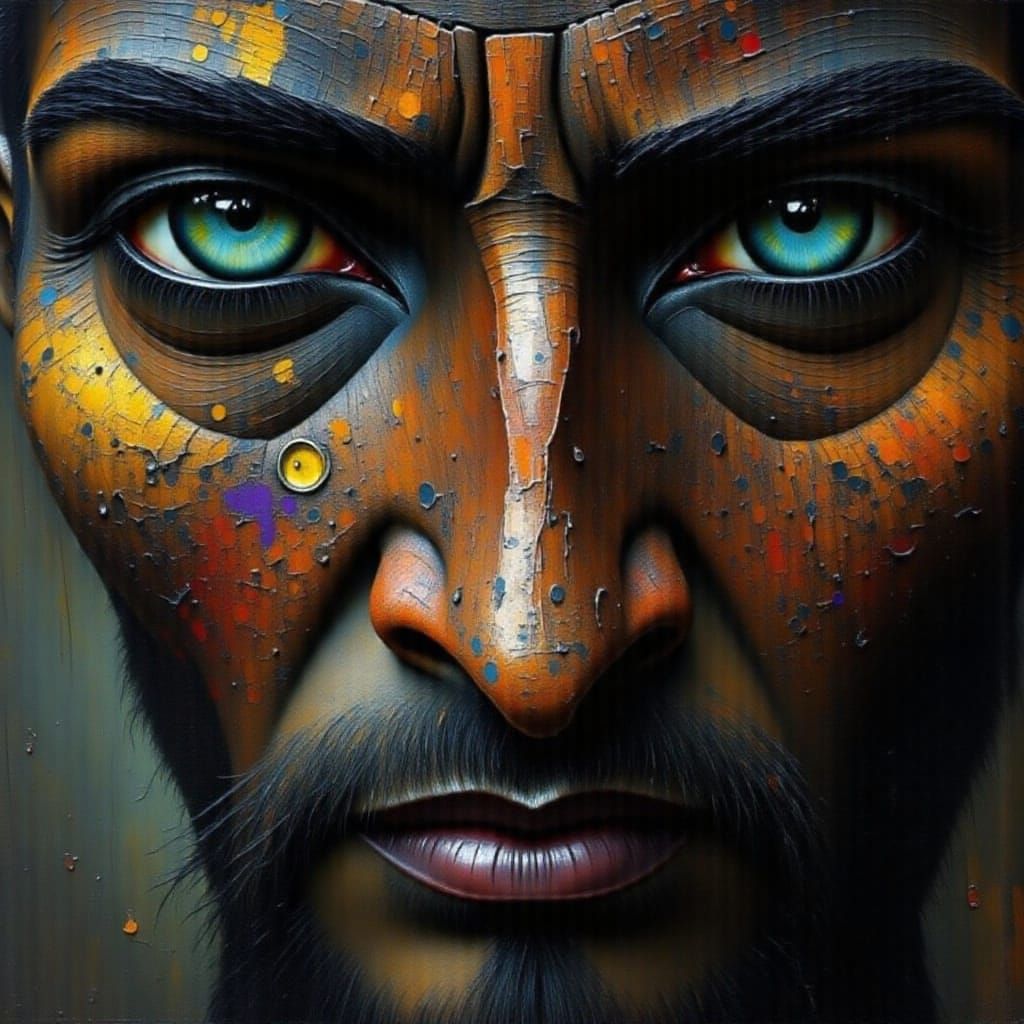 Striking Portrait of a Woman with Tribal Markings