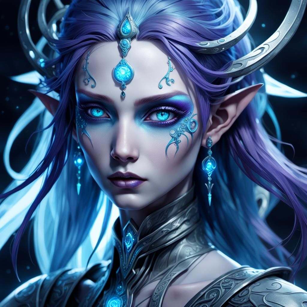 Yuan-ti Pureblood with Psi-Blades: Dark Fantasy Art