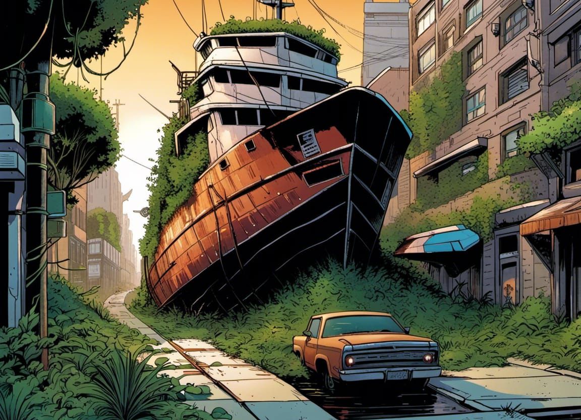Shipwrecked Vessel: Comic Art in Urban Jungle