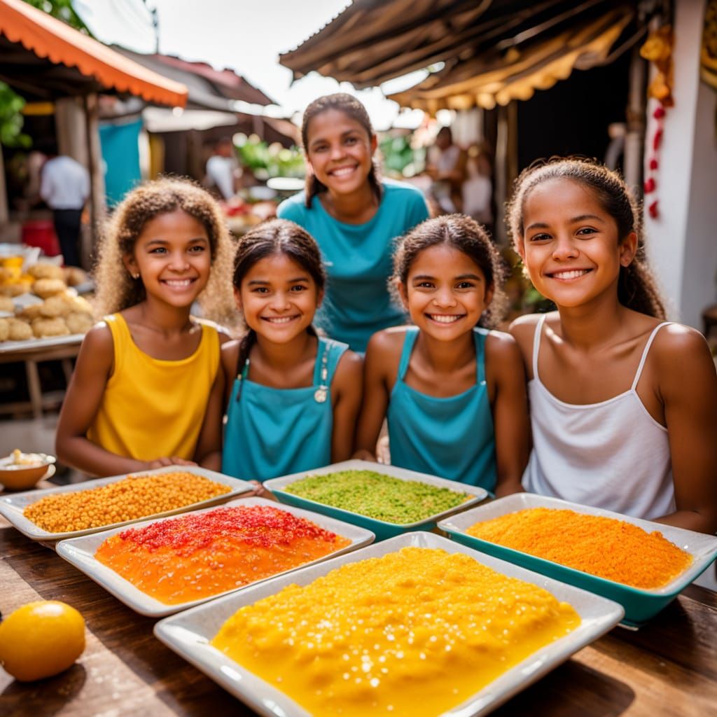 Brazilian Sweets in Vibrant Oil Painting Style