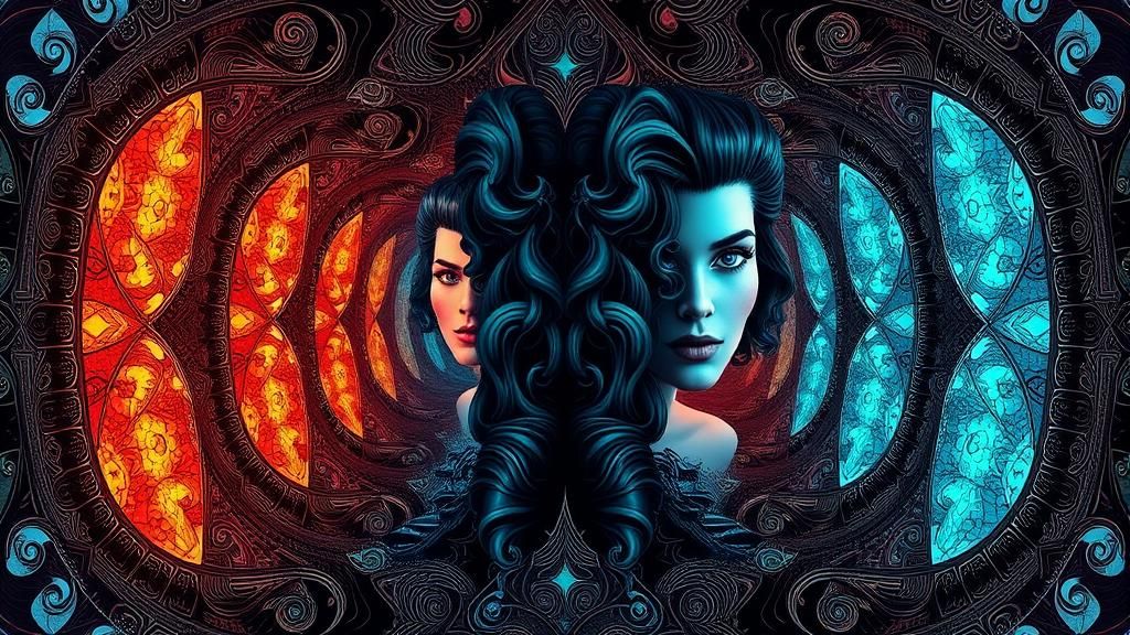 Surreal Fantasy Scene with Bright Light and Texture